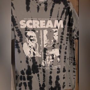 NWOT  SCREAM 1996  DONT ANSWER THE PHONE T-Shirt TIE DYE Grey and White Size S